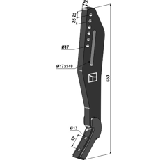 Dent pour décompacteur GREAT PLAINS P13093 adaptable - Blacksteel©