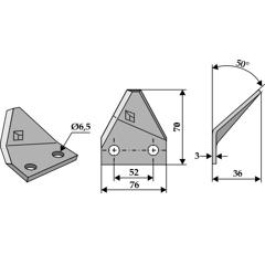 Couteau pour mélangeuse SEKO SEMG 1 LUA 21 adaptable - Blacksteel©