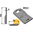 Couteau rotatif droit pour faucheuse KUHN K6802980 adaptable - Blacksteel©