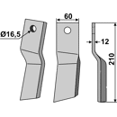 Rotorzinken,  Rechts 210 x 60 Howard Nachbau