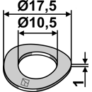Federscheibe 17,5x1x10,5 für Häcksler – Nachbau  