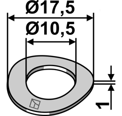 Rondelle-ressort - 17,5x1x10,5 pour broyeur adaptable - Blacksteel©