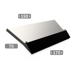 Mise à souder carbure pour rotobêche TOUTES MARQUES 190x170x70 mm adaptable