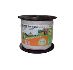 Torero-Breitband 20 mm - 200 m - weiß/rot