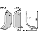 Fräsmesser Rechts 180 x 80  Nachbau