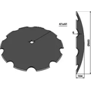 Disque crénelé ∅660x6 pour cover crop GREGOIRE BESSON 851000998 adaptable