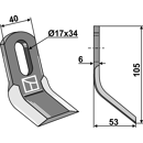 Couteau-Y pour broyeur 105x40mm GIMAC adaptable - Blacksteel©