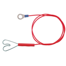 Zaunanschlusskabel rot Herz/Öse