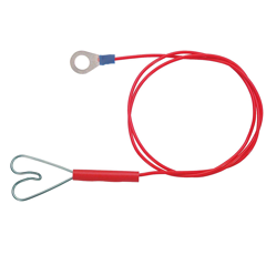 Zaunanschlusskabel rot Herz/Öse SB 1er Pack