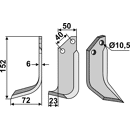 Fräsmesser Links 152 x 50 B.C.S., Grillo, Pasquali Nachbau
