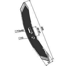 Spitzschar 101272 Kverneland, Trefffler Nachbau