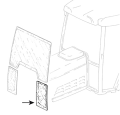 Windschutzscheibe vorne unten links für Traktor CASE IH - NEW HOLLAND - STEYR 134671002 Nachbau