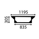 Heckscheibe unten für Traktor CASE IH - STEYR 134671015 - 134671076 - 134671086 Nachbau