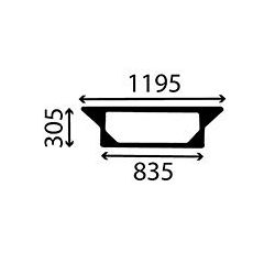 Heckscheibe unten für Traktor CASE IH - STEYR 134671015 - 134671076 - 134671086 Nachbau