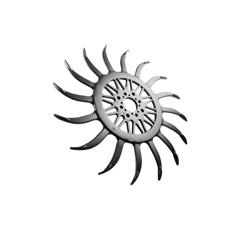 Roue étoile pour houe rotative Ø 540 mm adaptable - BlackSteel©