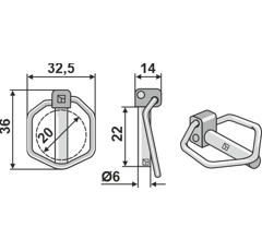 Goupille clip 6.0x21