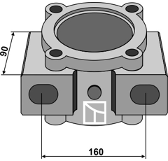 Corps de palier 160 x 90 mm adaptable