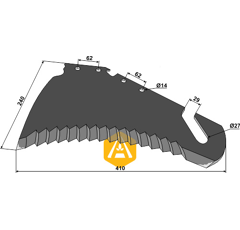 Couteau pour mélangeuse STRAUTMANN 415.17.501 adaptable - Blacksteel©