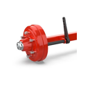 Essieu freiné carré de 60mm 6 goujons 255x60B voie de 1800mm (lg de came = 460mm) type MF renforcé | MONROC