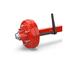 Essieu freiné carré de 70mm 6 goujons 300x60C voie de 1800mm (lg de came = 460mm) type MF1 | MONROC