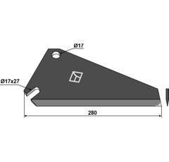 Ladewagenmesser 280mm - 434.011 | Pöttinger - Nachbau