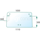 Pare-brise pour machine agricole CASE IH 1-34-571-301 adaptable