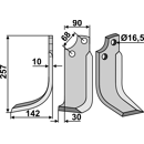 Fräsmesser - links MAS48L Maschio Nachbau