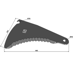 Couteau pour autochargeuse KEMPER 60810 adaptable- BlackSteel©
