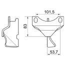 Abstreifer für Packerwalze - links 873551300 Pöttinger Original