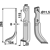 Lame gauche pour fraise KUHN 520062 adaptable