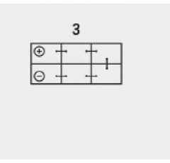 Batterie Premium 630UR  NUMAX 12 V - 150 Ah - P+ en haut à gauche