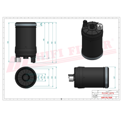 Filtre à gasoil
 adaptable HIFI FILTER SN40706