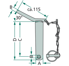 Piton catégorie 3 - Ø 32 mx 191 mm adaptable