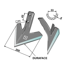 Gänsefußschar DURAFACE Köckerling 504032