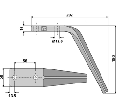 Dent pour herse rotative TORNADO adaptable - Blacksteel©