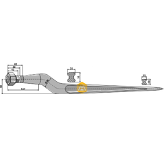 Silozinken für Lader VICON 79130080 Nachbau