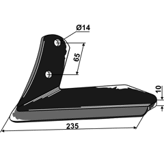 Flügelschar - links 101IND654L Kuhn Nachbau