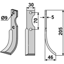 Fräsmesser Rechts 205 x 30 Honda Nachbau