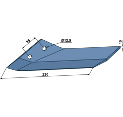 Flügelschar KF 30 - links 3374461M Lemken Karat Nachbau