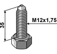 Vis de réglage M12 x 1,75 mm adaptable