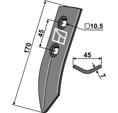 Reja para cultivador KVERNELAND AC430800 adaptable - Blacksteel©