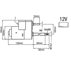12 V Wischermotor für Teleskoplader MERLO 022684|M022684 Nachbau