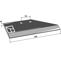 Aileron G pour KVERNELAND 131125 adaptable - BlackSteel©
