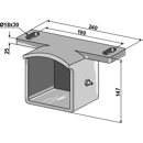 Insert de palier en bois 18 x 30 mm adaptable - BlackSteel©
