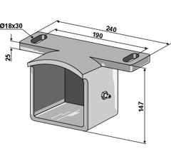 Insert de palier en bois 18 x 30 mm adaptable - BlackSteel©