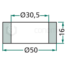 Entretoise 16x30,5 pour broyeur AGROMET adaptable 
