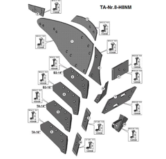 Streichblech-Hinterteil links für Pflug GREGOIRE  BESSON 177435 Nachbau