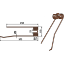 Dent de fenaison brun pour LELY 73130L adaptable - BlackSteel©