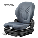 Grammer-Baumaschinensitz PRIMO L MSG 75G/521 Kunstleder/PVC