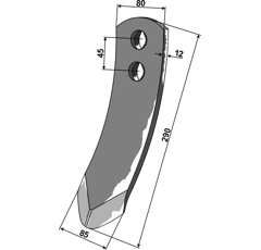 Pointe pour déchaumeur PÖTTINGER 9762500151 adaptable - Blacksteel